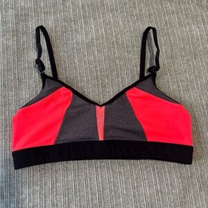 ALO Yoga Black, Gray and Pink Sports Bra